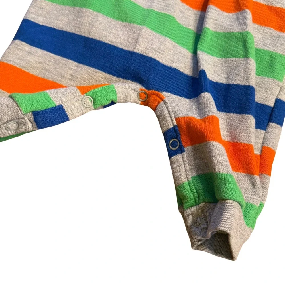 Vintage Carter's Baby Outfit Set 3-6M USA‎ Striped Romper & Blue Bodysuit 9-12M
